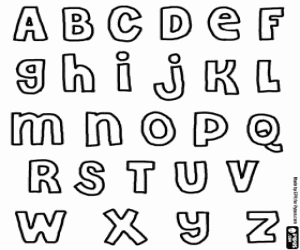 Coloriage Lettres de l'alphabet latin