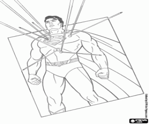 Coloriage L'Homme d'acier. Superman