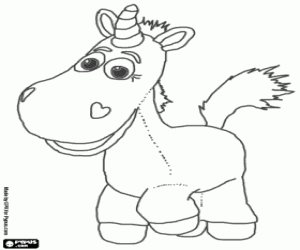 Coloriage La Licorne Buttercup, un jouet