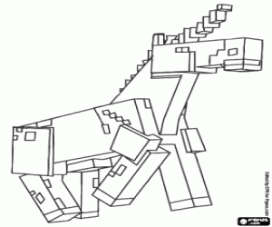 Coloriage La Licorne de Minecraft