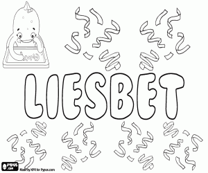 Coloriage Liesbet, nom féminin