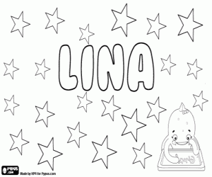 Coloriage Lina, nom diminutif