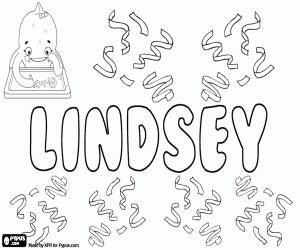 Coloriage Lindsey, variante de Lindsay