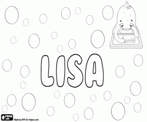 Coloriage Lisa, diminutif féminin
