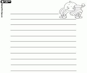 Coloriage Liste de cadeaux avec Pypus et chaussette