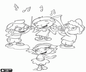 Coloriage Little Einsteins et la musique