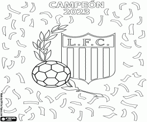 Coloriage Liverpool FC, champion 2023