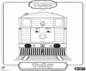 Coloriage La locomotive antique Toby