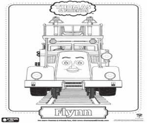 Coloriage La locomotive de secours Flynn