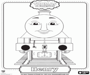Coloriage La locomotive Henry