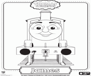 Coloriage La locomotive James