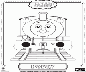 Coloriage Locomotive Percy, un ami de Thomas