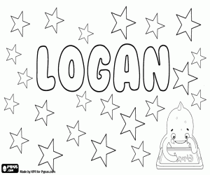 Coloriage Logan, nom en anglais et écossais