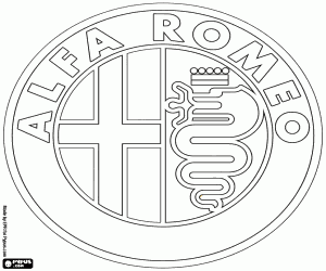 Coloriage Logo Alfa Romeo
