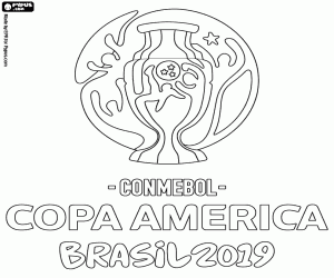 Coloriage Logo du Brésil Copa América 2019