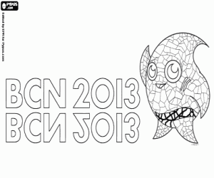 Coloriage Logo Championnat Barcelona 2013