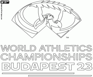 Coloriage Logo Championnats du monde d’athlétisme 2023