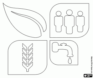 Coloriage Logo contre la désertification