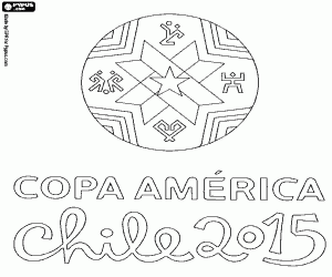 Coloriage Logo du Copa America Chili 2015