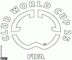 Coloriage Logo Coupe du Monde des Clubs de FIFA 2025