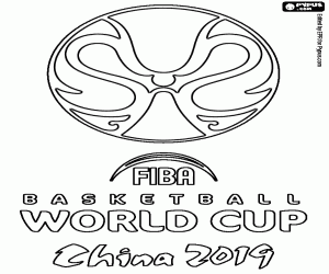 Coloriage Logo Coupe du Monde de Basketball FIBA 2019