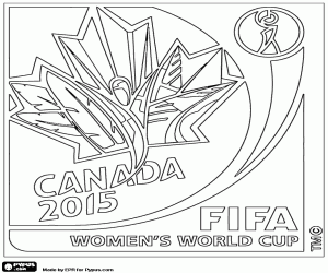 Coloriage Logo Coupe du monde de football féminin 2015