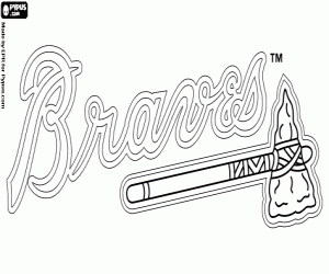 Coloriage Logo de Atlanta Braves