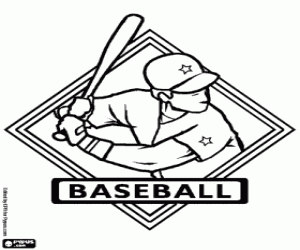 Coloriage Logo de Baseball