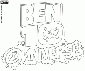 Coloriage Logo de Ben 10 Omniverse
