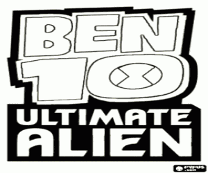 Coloriage Logo de Ben 10 Ultimate Alien