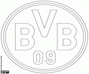 Coloriage Logo de Borussia Dortmund