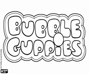 Coloriage Logo de Bubble Guppies, Bubulle Guppies