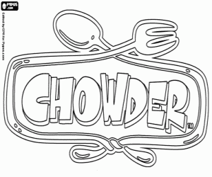 Coloriage Logo de Chowder