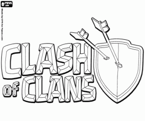 Coloriage Logo de Clash of Clans