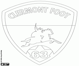 Coloriage Logo de Clermont Foot 63
