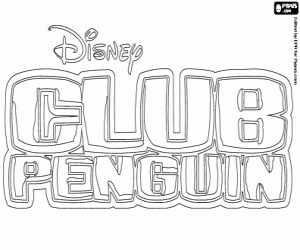 Coloriage Logo de Club Penguin