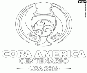 Coloriage Logo de la Copa América Centenario 2016