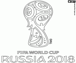Coloriage Logo de Coupe du monde FIFA Russie 2018