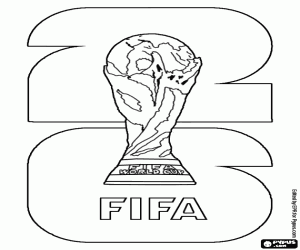 Coloriage Logo de la Coupe du Monde FIFA 2026