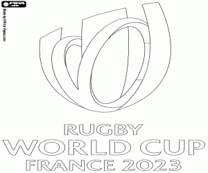 Coloriage Logo de la Coupe du monde de Rugby 2023