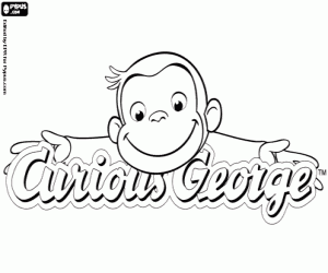 Coloriage Logo de Curious George