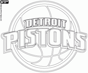 Coloriage Logo de Detroit Pistons