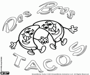 Coloriage Logo de Dos Bros Tacos