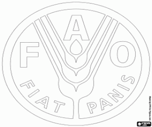 Coloriage Le logo de la FAO