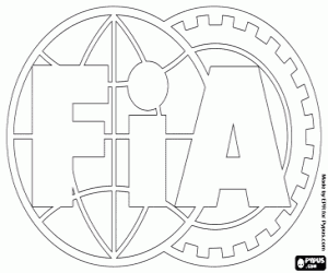 Coloriage Logo de la FIA
