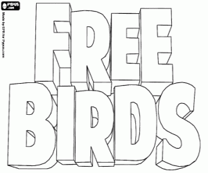 Coloriage Logo de Free Birds