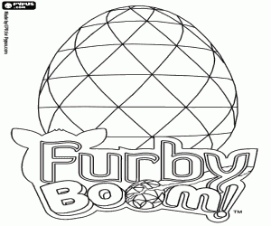 Coloriage Logo de Furby Boom et oeuf virtuel