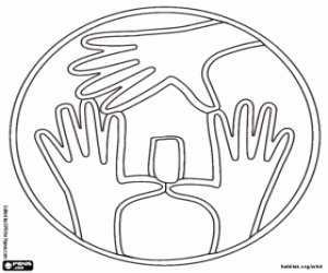 Coloriage Logo de Habitat for Humanity