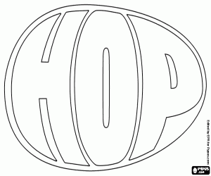 Coloriage Le logo de Hop, un oeuf