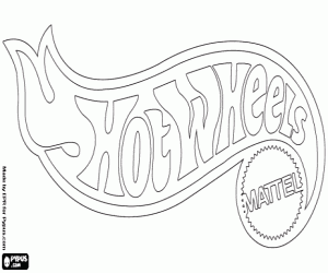 Coloriage Logo de Hot Wheels de Mattel